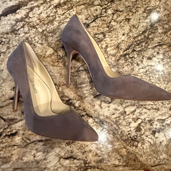 Sarah Flint Perfect 100 pumps in Taupe Suede, Size 38 - Picture 2 of 4